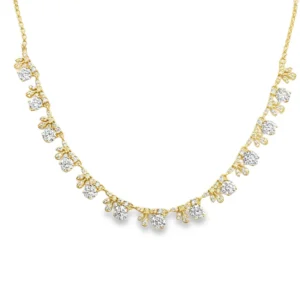 Elegant Moissanite Dragonfly Drop Necklace